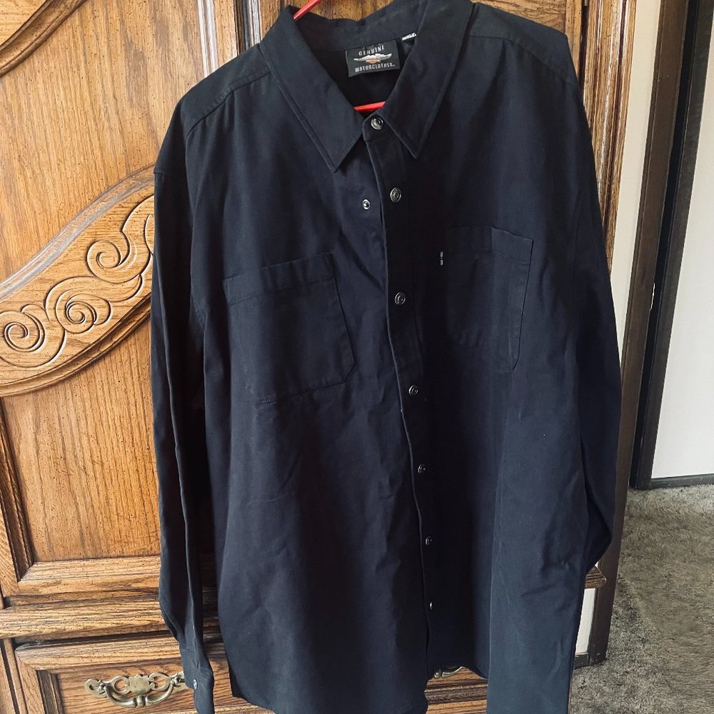 Harley-Davidson Black Casual Snap Front Button Down New With Tags